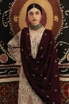Zara By Shah Jahan ✦-Premium Unstitched Dhanak Embroidered with Dhanak Embroidery Shawls Suit SDCW-1247