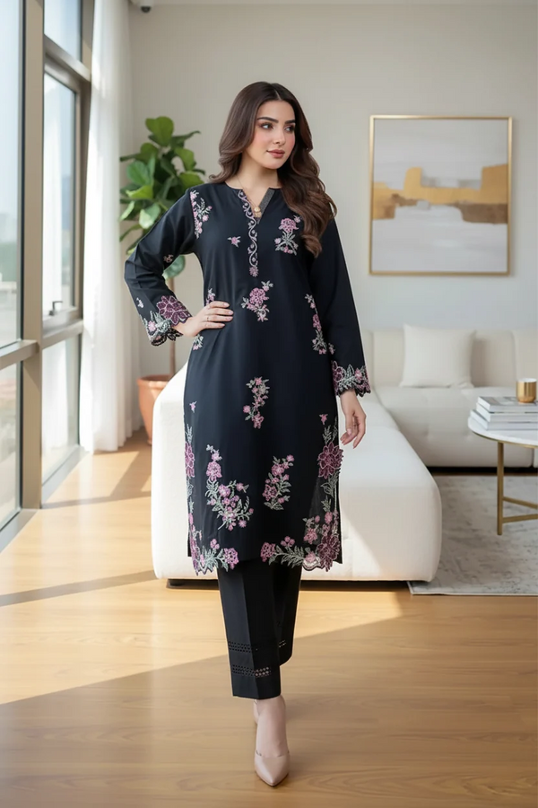 Lakhany Heavy Embroidered Dhanak 2Piece Suit SDCW-1235