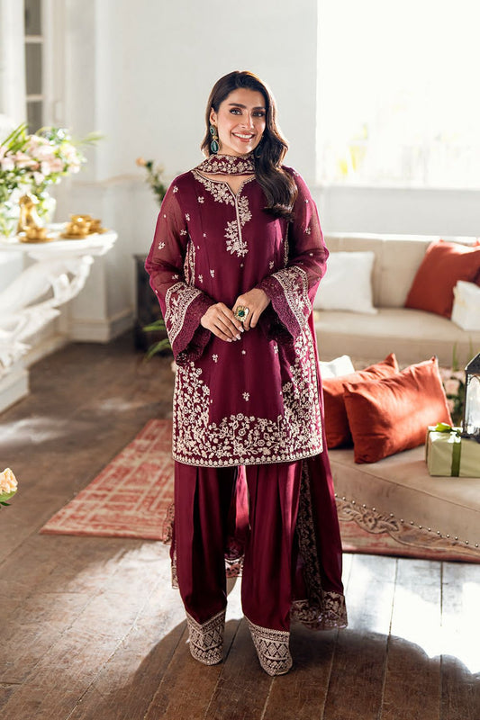 AZURE 3PC LAWN UNSTITCHED EMBROIDERED Code:4017