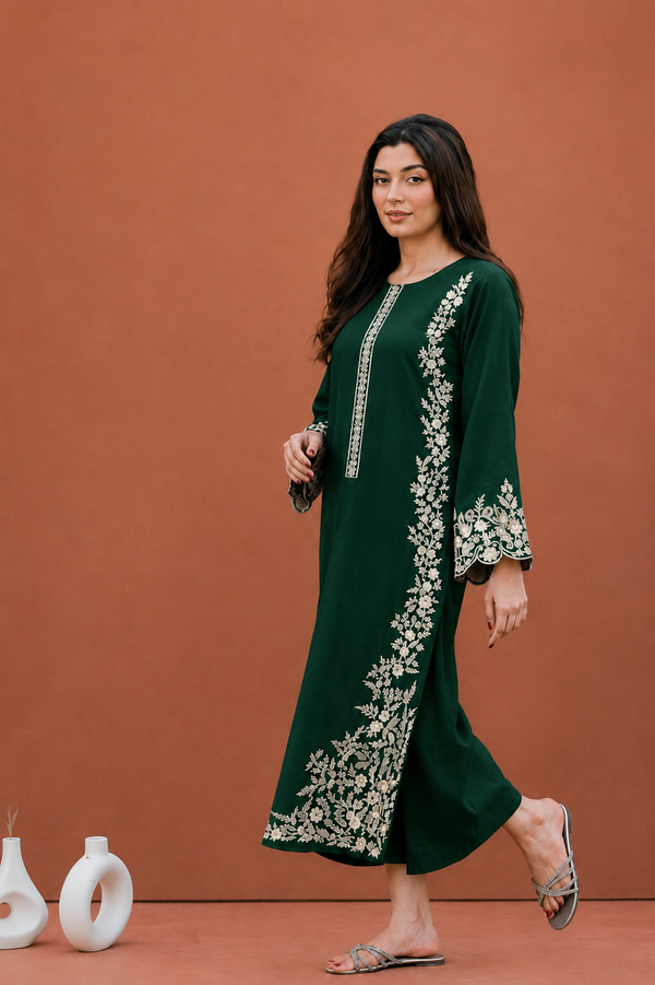 Maria.B Heavy Embroidered Dhanak 2Piece Suit SDCW-1235