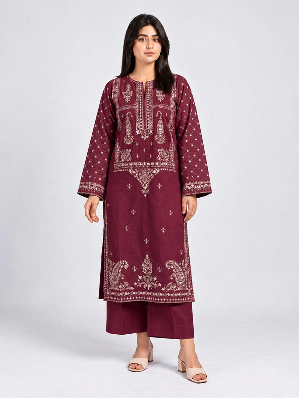 Bareeze Heavy Embroidered Dhanak 2Piece Suit SDCW-1235