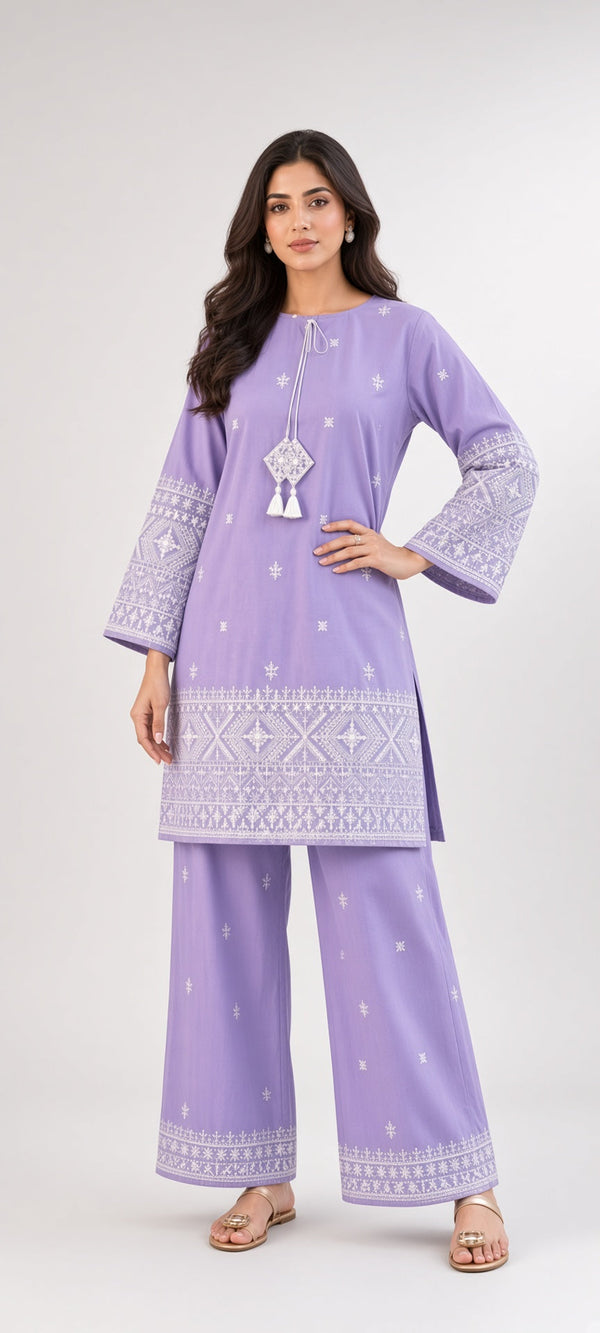 BATIK Heavy Embroidered Dhanak 2Piece Suit SDCW-1235
