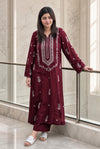 Afsheen Heavy Embroidered Dhanak 2Piece Suit SDCW-1235
