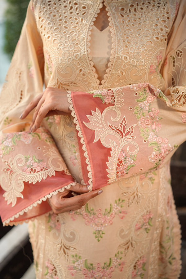 ANEELAS Unstichted Lawn Embroidery 3pc Embroidery Duppata SDC-1150