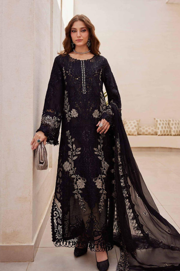 Maria.B 3PC DHANAK FABRIC EMBROIDERED SHIRT WITH DHANAK EMBROIDERED SHAWL AND TROUSER SDCW-1268