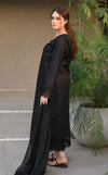 SAYA 3PC BLACK LAWN CHIKANKARI EMBROIDERED SDC-1082