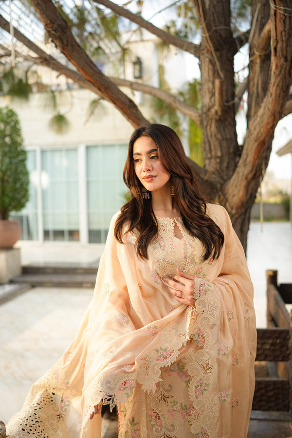 ANEELAS Unstichted Lawn Embroidery 3pc Embroidery Duppata SDC-1150