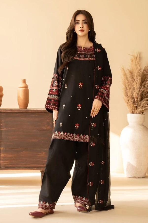 Lajwanti-✦-Premium Unstitched Dhanak Embroidered 3pc Suit SDCW-1236