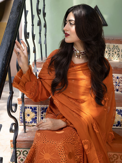 Afsaneh3PC Lawn Luxury Embroidered unstitched SDC-1159