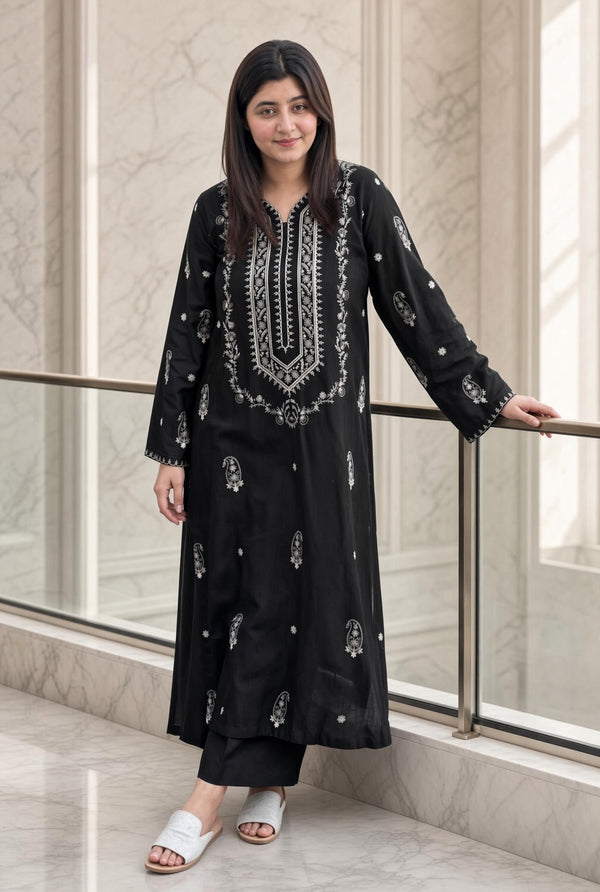 Afsheen Heavy Embroidered Dhanak 2Piece Suit SDCW-1235