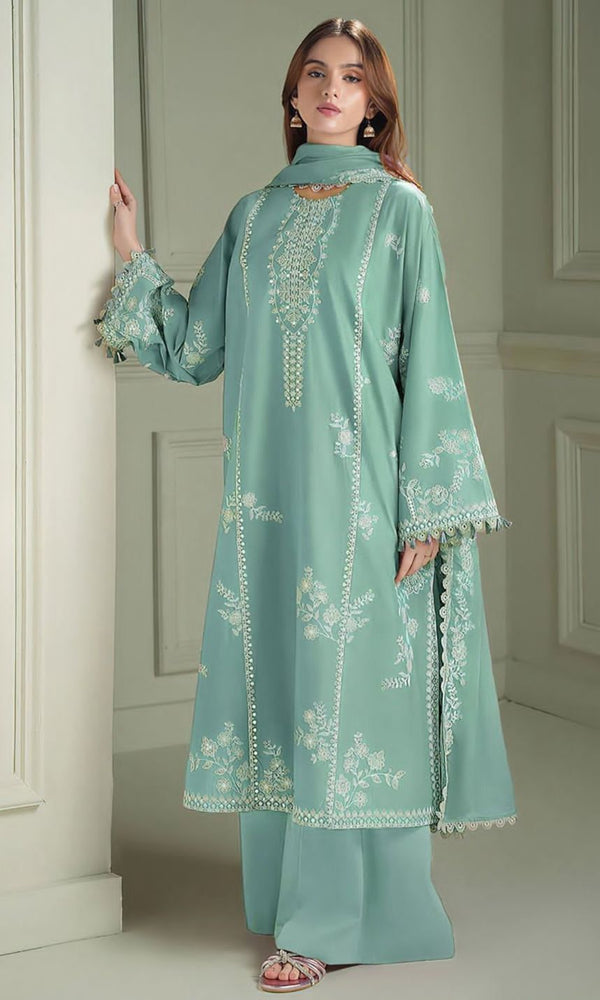 Cross Stitch 3PC LAWN UNSTITICHED Embroidered SDC-1066