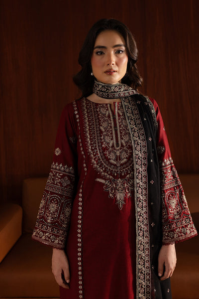 BATIK -3PC DHANAK EMBROIDERED SHIRT WITH DHANAK EMBROIDERED SHAWL AND TROUSER SDCW-1270