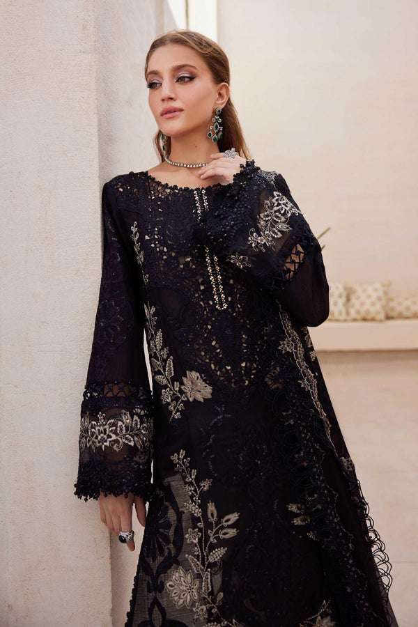 Maria.B 3PC DHANAK FABRIC EMBROIDERED SHIRT WITH DHANAK EMBROIDERED SHAWL AND TROUSER SDCW-1268
