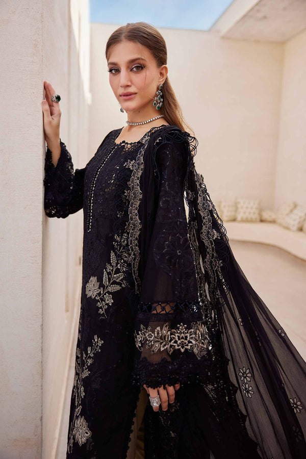Maria.B 3PC DHANAK FABRIC EMBROIDERED SHIRT WITH DHANAK EMBROIDERED SHAWL AND TROUSER SDCW-1268
