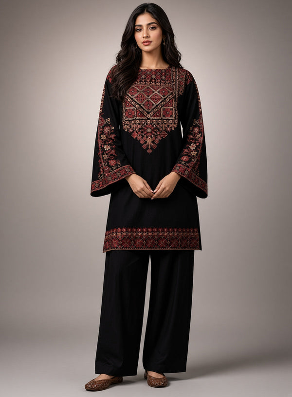 Kayseria Heavy Embroidered Dhanak 2Piece Suit SDCW-1235