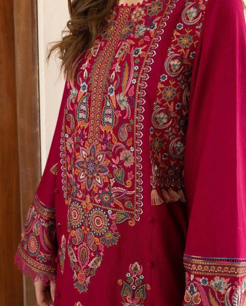 Jazmin Heavy Embroidered Dhanak 2Piece Suit SDCW-1220